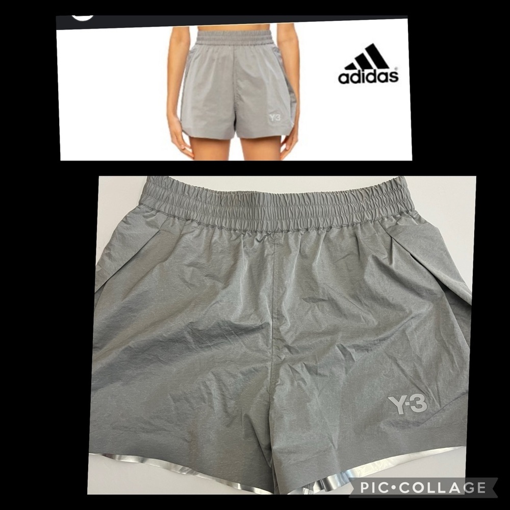 Yohji Yamamoto Y-3 Silver Gray Athletic Shorts